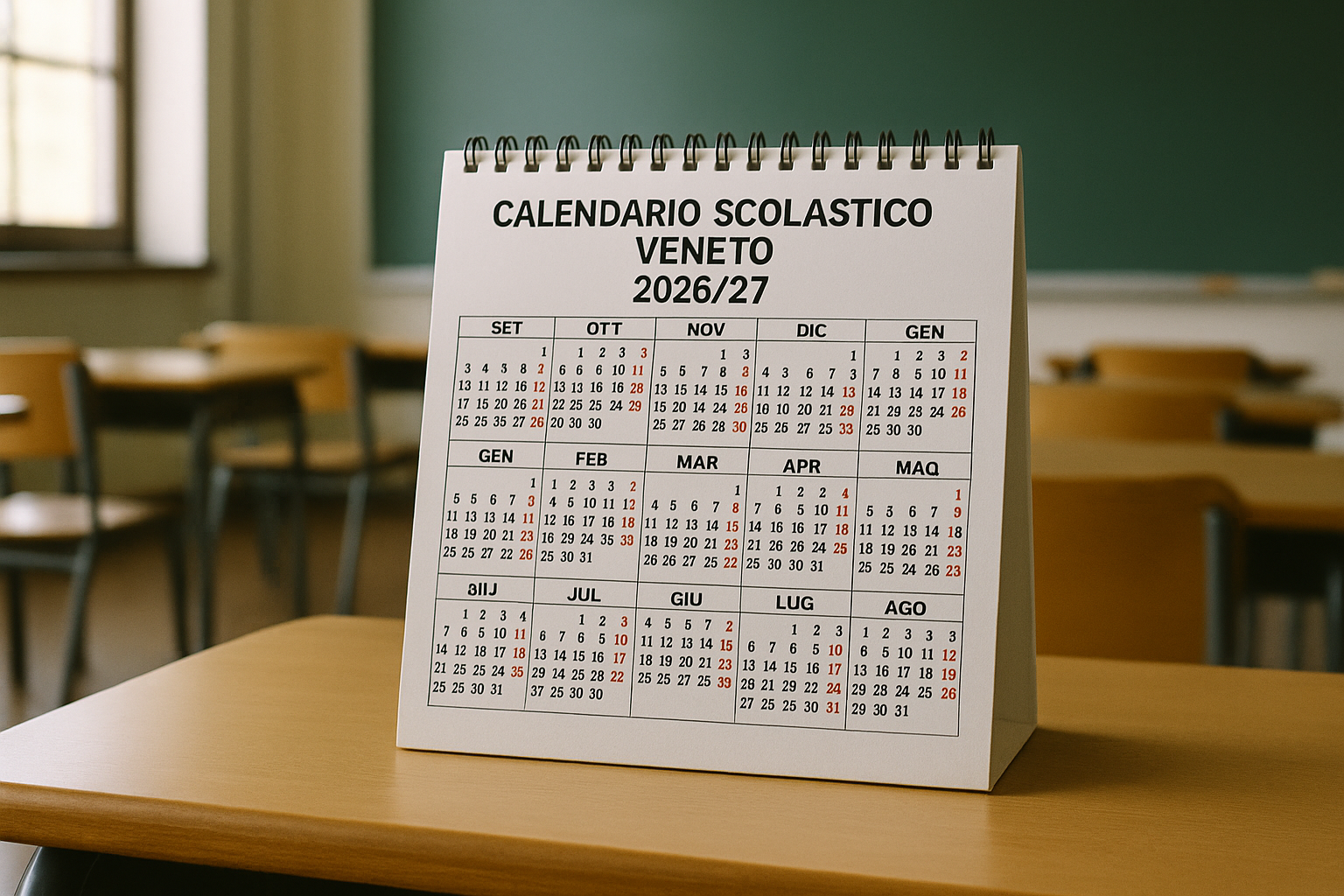 Calendario scolastico Veneto 2026/27: scuole chiuse l'8 giugno, risolto lo scontro con la Maturità